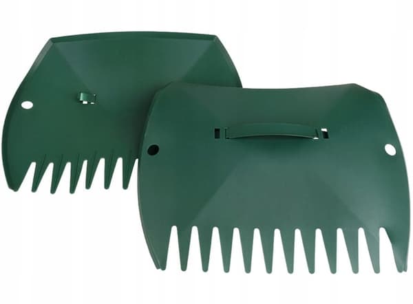 Sæt med 2 store blad- og græsopsamlere 36x29 cm rive