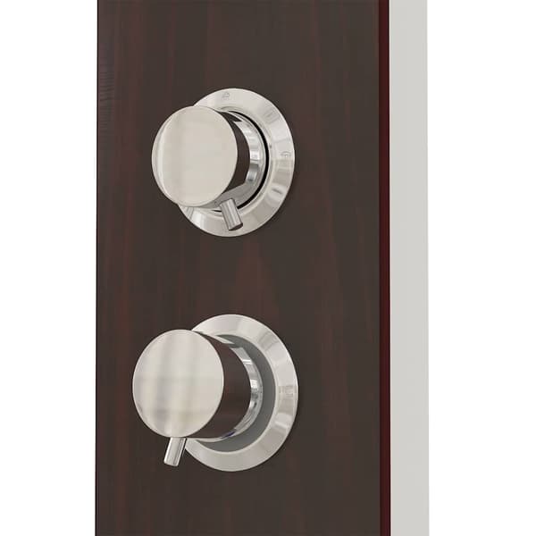 vidaXL brusepanel, glas, brun