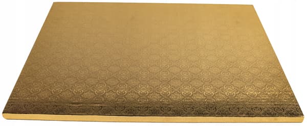 Rektangulär guldfärgad tårtbotten 30x40cm