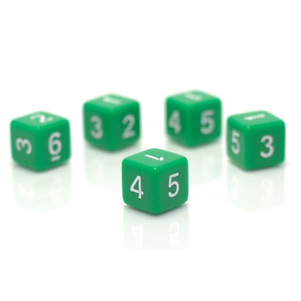 1,6 cm RPG Vihreä Kuusisivuinen Noppa D6
