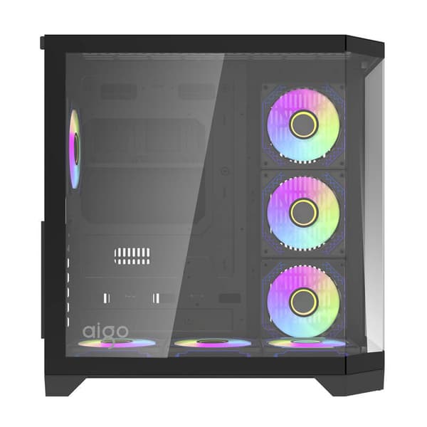 Darflash FT418 PRO computerkabinet + 7 aRGB-blæsere (sort)
