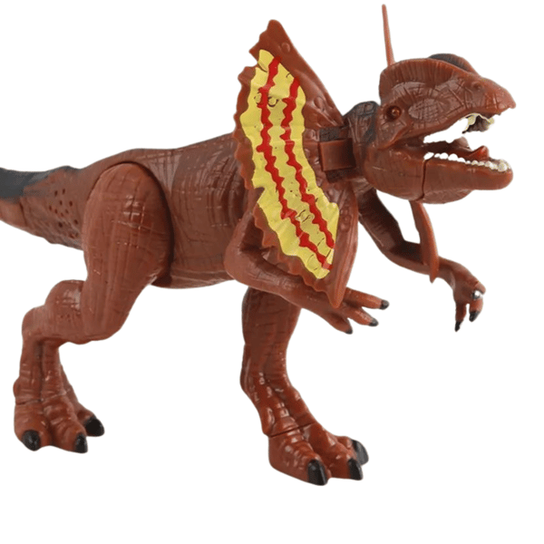 SÆT MED 4 DINOSAURFIGURER, 2 TRÆER, LYD- OG LYSEFFEKTER