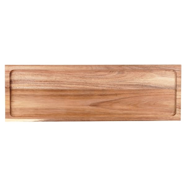 Træ serveringsbræt på ben 55x18 cm
