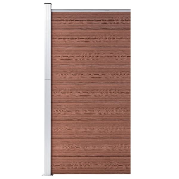 vidaXL WPC-staketpanel 95x186 cm brun