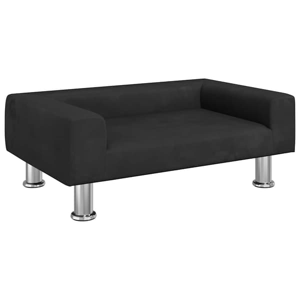 vidaXL hundeseng, sort, 70x45x26,5 cm, fløjl