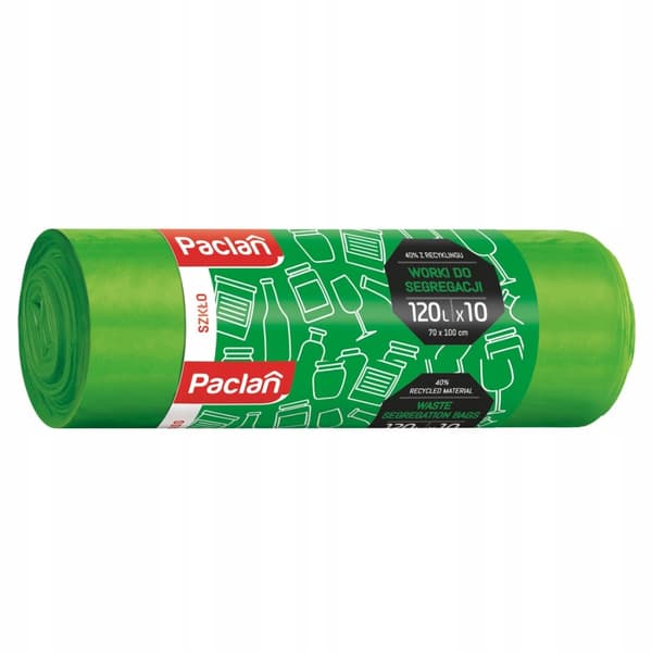 Paclan-pose til segrglas 120l 10 stk. grøn NY 139410