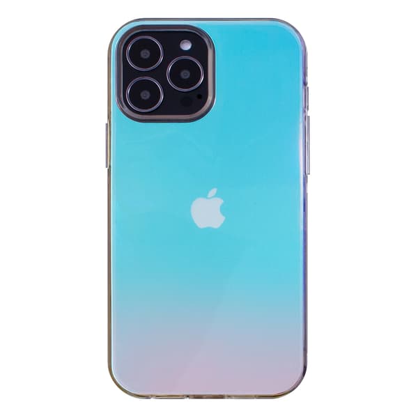 Aurora Etui iPhone 13 Pro Max Gel Iriserende Cover Blå