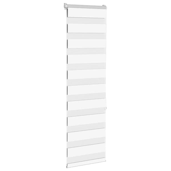 vidaXL Zebrarullgardin, vit, tygbredd 45,9 cm, polyester