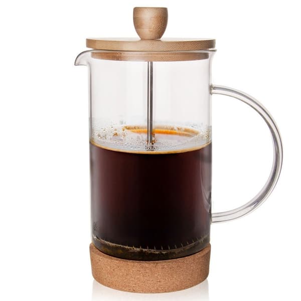 Glaspresskokare för kaffe och te 1 l