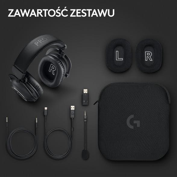 S headphones LOGITECH G Pro X2 Lightspeed Svart