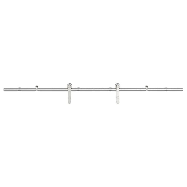 vidaXL Skjutdörrsfäste 200 cm stål silver