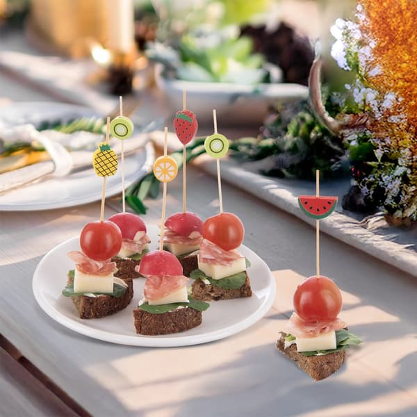 Bambu hedelmätikut snackseihin 12 cm 20 kpl