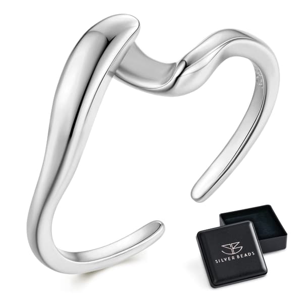 Silver universalring i form av vågor, silver 925