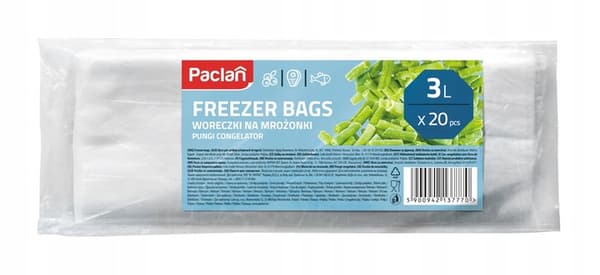 Paclan Pakastepussit 3L 20 kpl tasainen