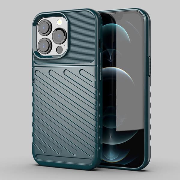 Thunder Case flexibelt armerat skal till iPhone 13 Pro grönt