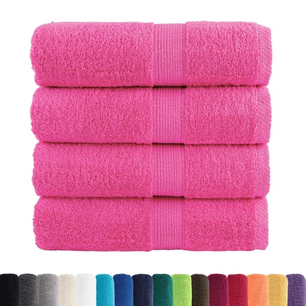 vidaXL Premium Håndklæder SOLUND, 4 stk., lyserøde, 30x30 cm, 600 g/cm²