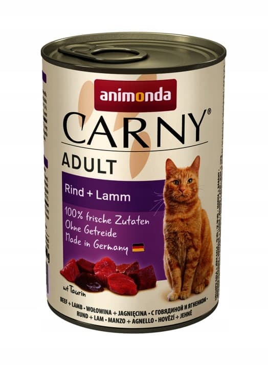 Animonda Carny vådfoder til voksne katte, blanding af 5 smagsvarianter, 10 x 400 g