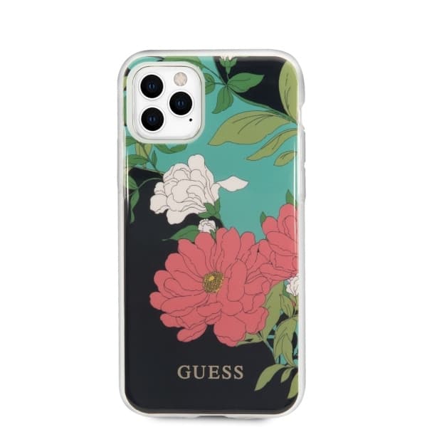 Guess GUHCN65IMLFL01 iPhone 11 Pro Maxsort/sort N°1 Blomsterkollektion