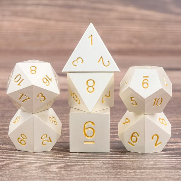 Lancelot RPG terningsæt med 7 metalterninger