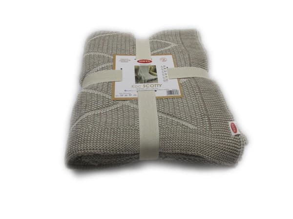 Scotty bomullsfilt 150x125 mörkbeige