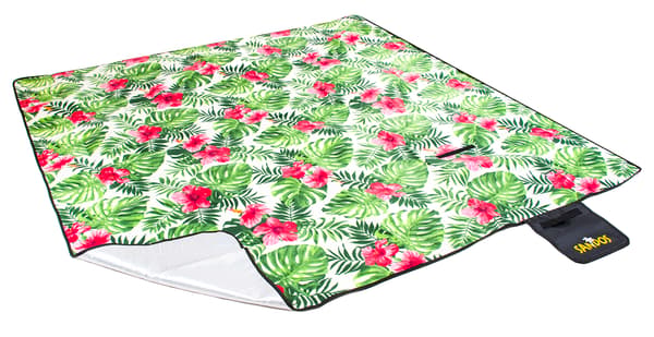 Picnictæppe 200x200 blomster