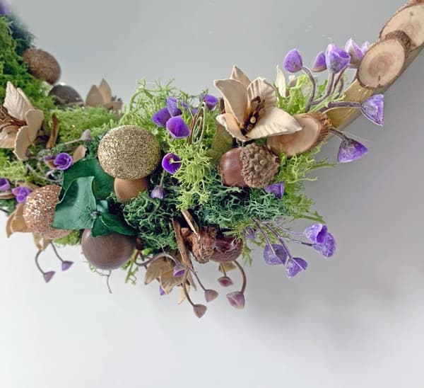 Blommor dekorativa väggklockor lila 6 st