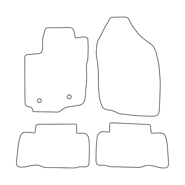 [BLM]TO026 Sort - Velourmåttesæt til Toyota RAV4 III 2005-2012 - Sort kant
