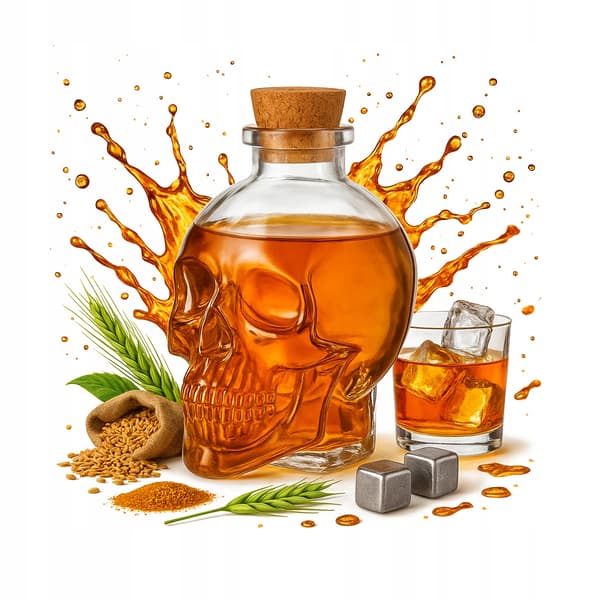 Lasikannu Skull-pullo 100ml pullot alkoholiviinin koristeluun