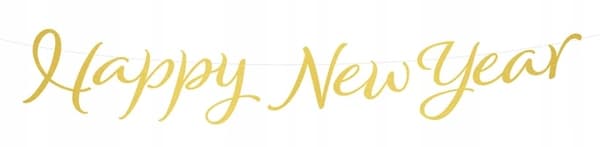 Gott Nytt År-banner guld 120 cm