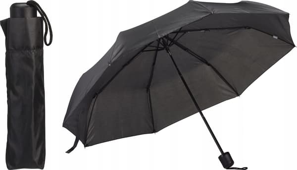 Hopfällbart paraply, svart, stort, 110 cm, 1 st.