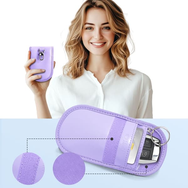 FARADAY TECH-PROTECT KLR100 ETUI NØGLEFRI RFID SIGNALBLOKKER LAVENDEL