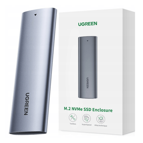 M.2 M-nøgle UGREEN NVMe CM400 SSD-kabinet, 10 Gbps, USB-C