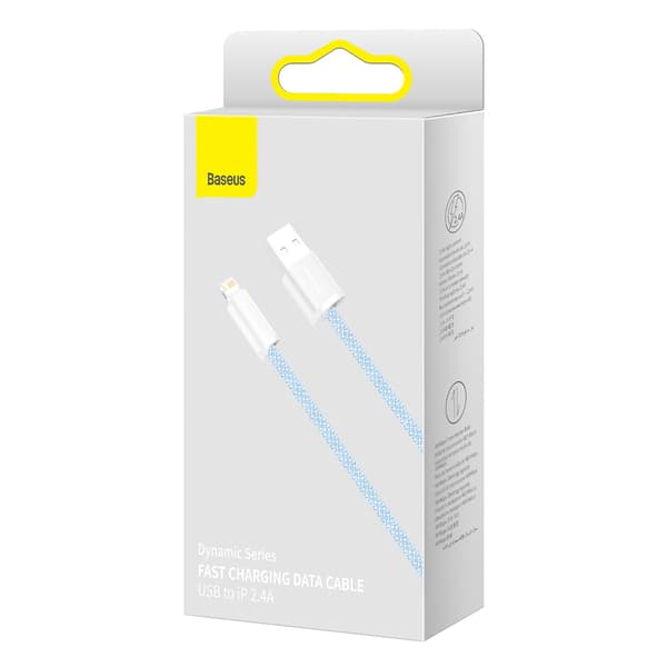 Baseus Dynamisk USB till Lightning-kabel, 2.4A, 1m (blå)