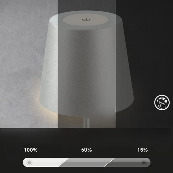 LED-bordlampe IP44 Trådløs Touch Terrasse Soveværelseslysdæmper