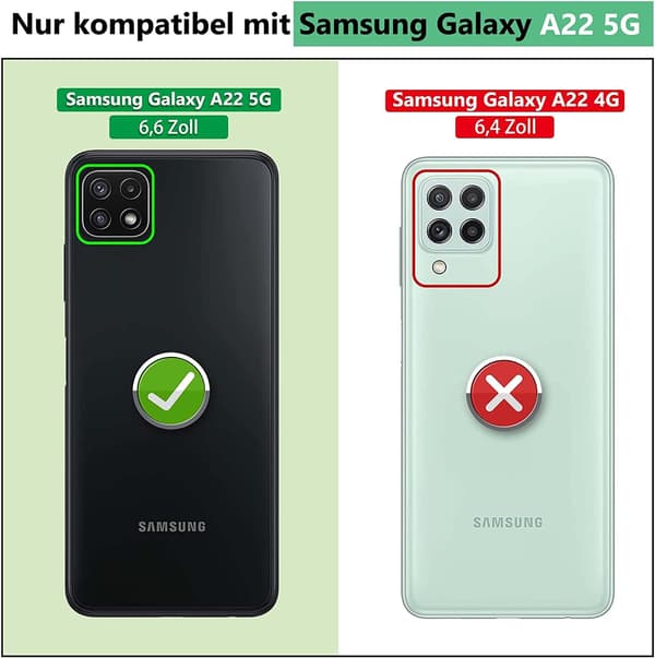 SKAL TILL SAMSUNG GALAXY A22 5G LILA SOLID BAKSIDA + RING