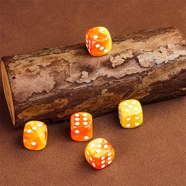 1,1 cm RPG Aperol Spritz sekssidede D6 terninger