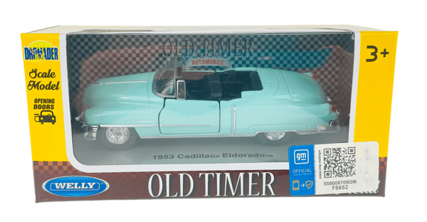 Welly OLD timer 1953 Cadillac Eldorado Blå UTAN tak 1:34 42356
