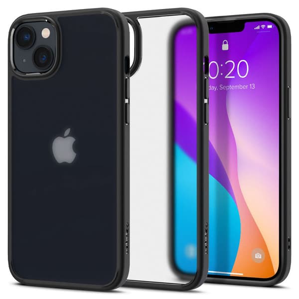 Spigen Ultra Hybrid Matte - Etui til iPhone 15 Plus / iPhone 14 Plus (Mat Sort)