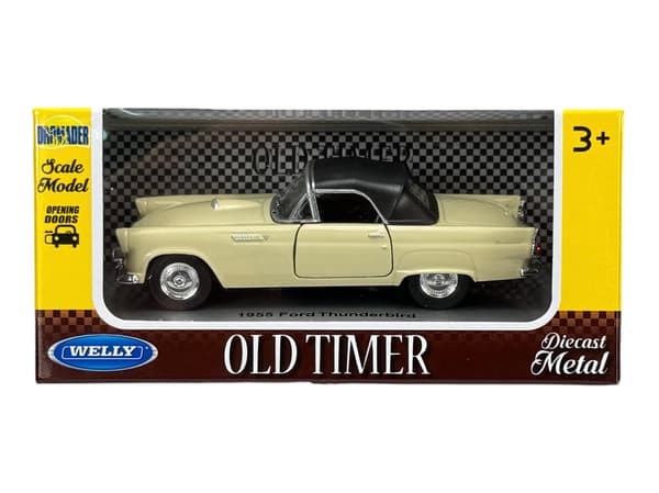 WELLY OLD TIMER 1955 FORD THUNDERBIRD BEIGE-KATOLLA 1:34 42366