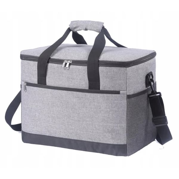 Termisk lunchväska med axelrem 20 l, 33 × 29 × 21 cm, grå