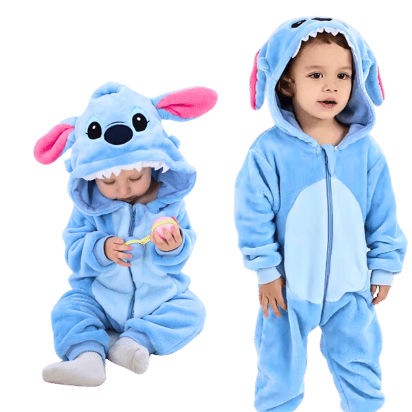Disney Stitch Onesie Pyjamaskostym Spädbarn 100: 85-90 cm