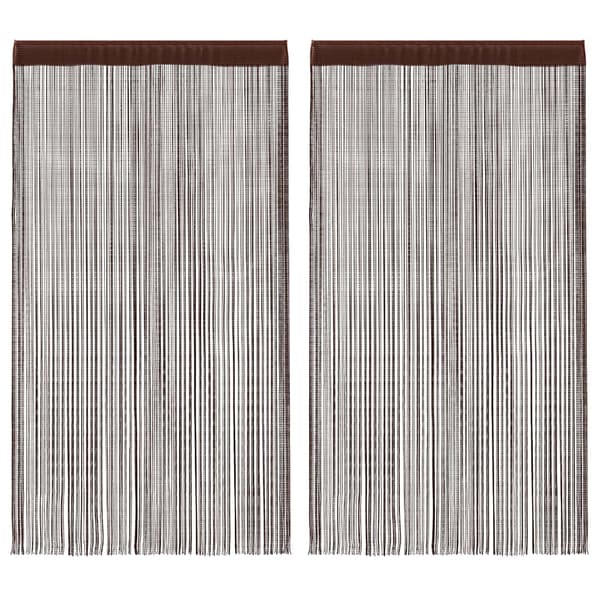 vidaXL Snörgardiner, 2-pack, 100 x 250 cm, brun