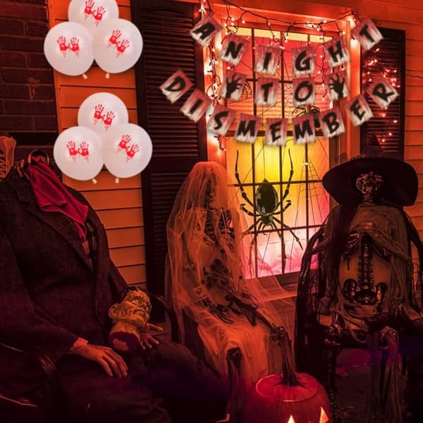 HALLOWEEN-KORISTEPAKKAUS ILMAPALLOJA, SEPPÄ