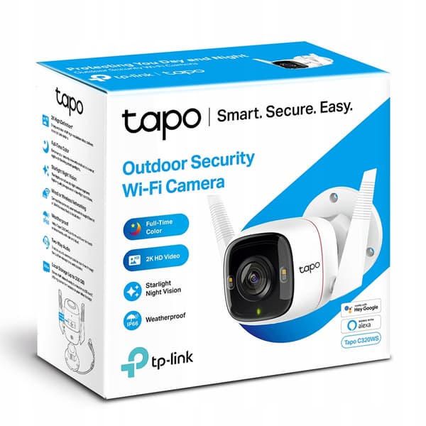 TP-LINK Tapo C320WS IP-kamera, 4 MP, Trådlös, Vit