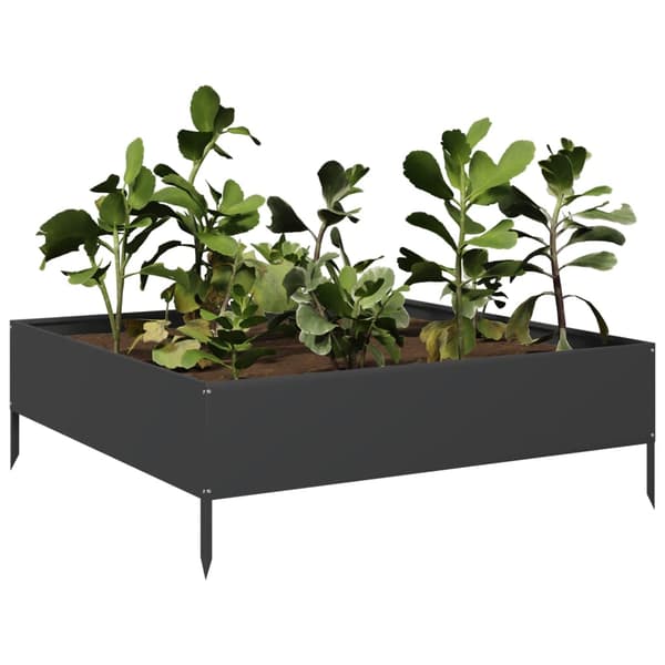 vidaXL højbed, sort, 100x100x33,5 cm, stål