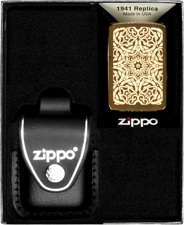 Zippo Lighter Ornamentalt Design Gavesæt nr. 3