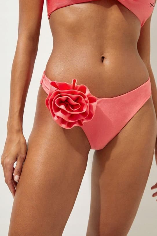 KAREN MILLEN DAME PINK FLOWER BIKINITRUSTE M B1C