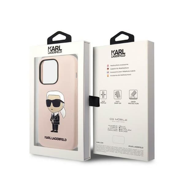 Karl Lagerfeld Silikone NFT Ikonik - iPhone 14 Pro Etui (Pink)