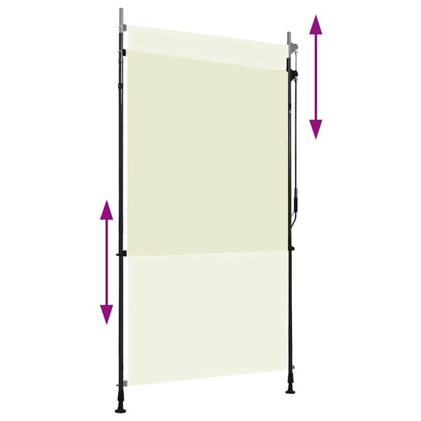 vidaXL Rullgardin, 120x270 cm, Creme