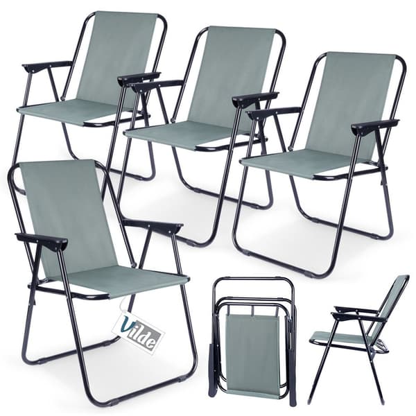 Vikbar campingstol 4 st
